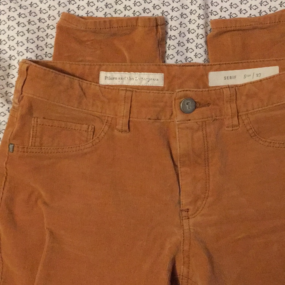 Pilcro & the Letterpress goldenrod corduroys Sz 27